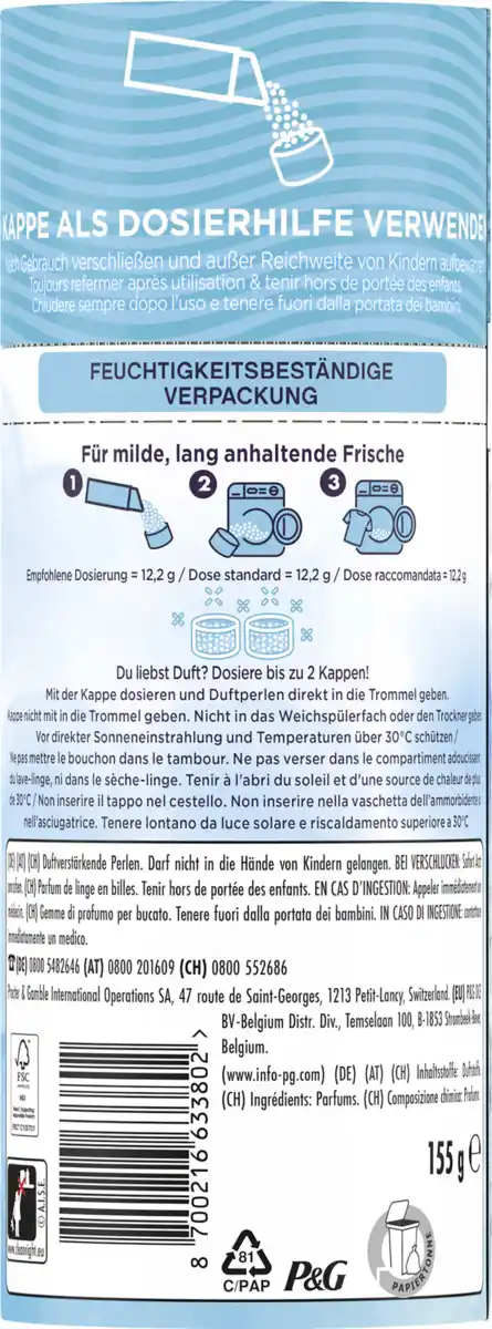 Bild 2 von Lenor Wäscheparfüm Light Frische Baumwollblüte, 155 g