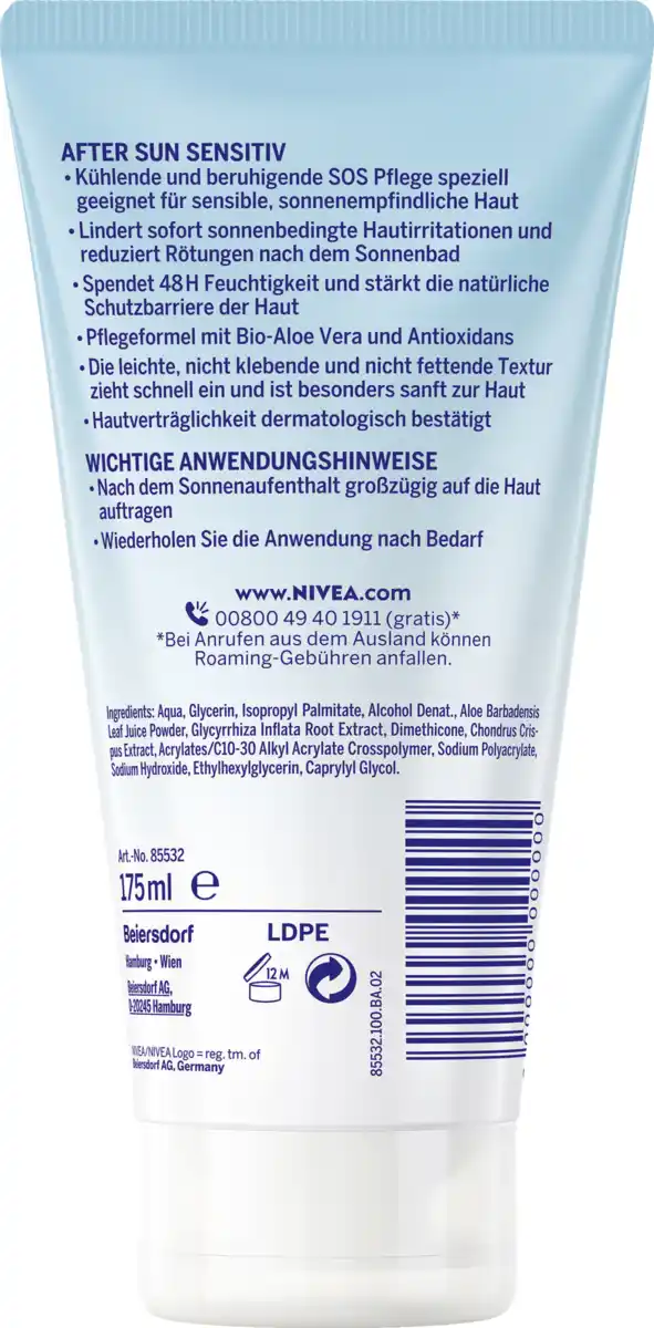 Bild 2 von NIVEA SUN After Sun Sensitiv Creme-Gel, 175 ml