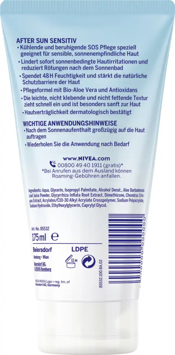 Bild 2 von NIVEA SUN After Sun Sensitiv Creme-Gel, 175 ml