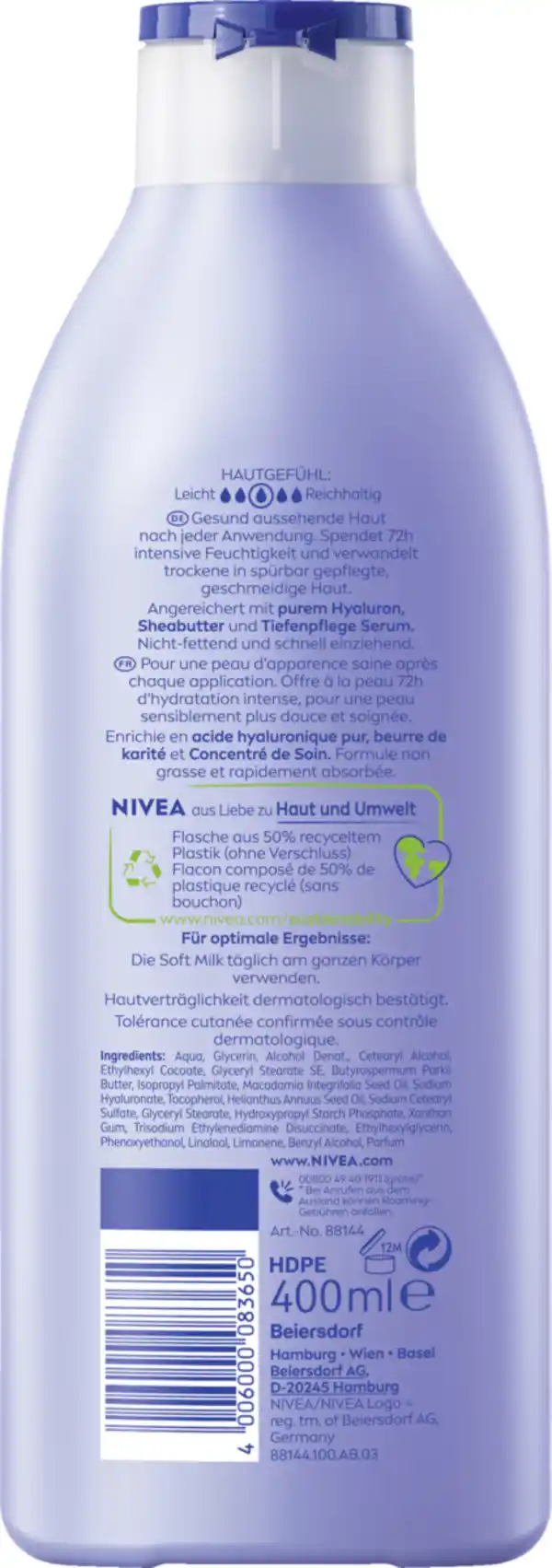 Bild 2 von NIVEA Verwöhnende Soft Milk, 400 ml