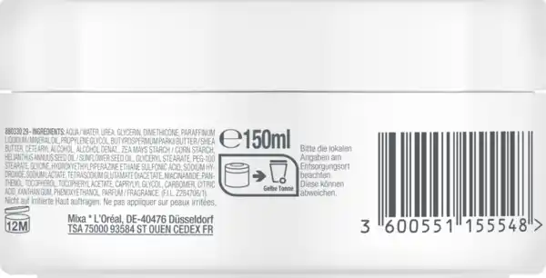 Bild 2 von Mixa Urea Cica Repair+ Hauterneuernde Creme, 150 ml