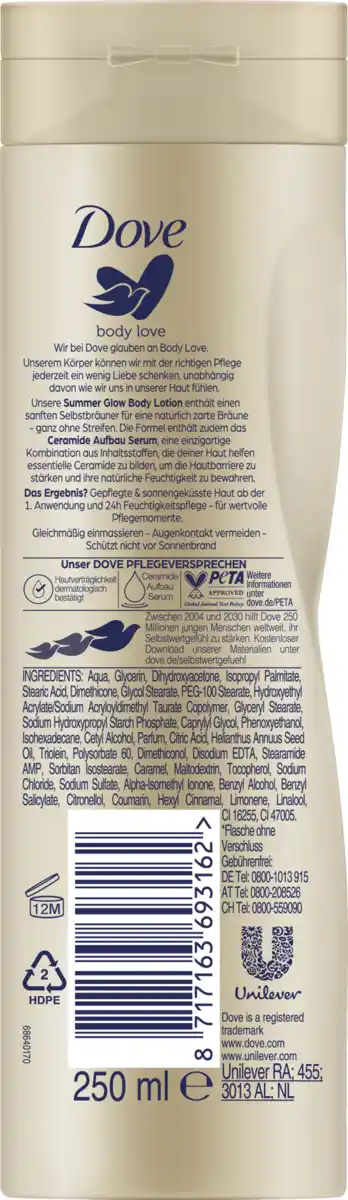 Bild 2 von Dove Summer Glow Body Lotion, 250 ml
