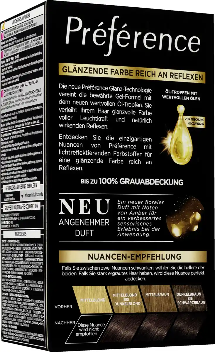 Bild 3 von L’Oréal Paris Préférence permanente Haarfarbe 3.12 Intensives Kühles Dunkelbraun (Toronto)