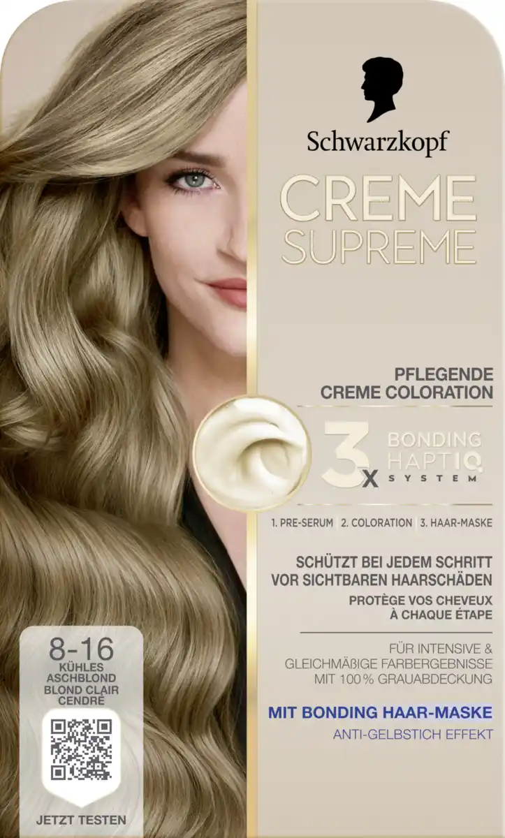 Bild 1 von CREME SUPREME Pflegende Coloration 8-16 Kühles Aschblond
