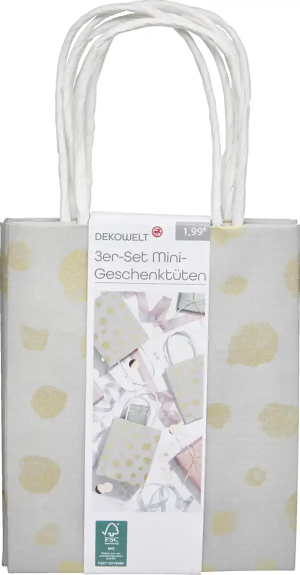 Bild 3 von DEKOWELT 3er-Set Mini Geschenktüten