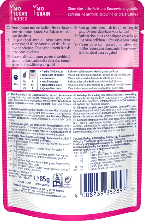 Bild 2 von Vitakraft Poésie Délice mit Herz in Sauce, 85 g