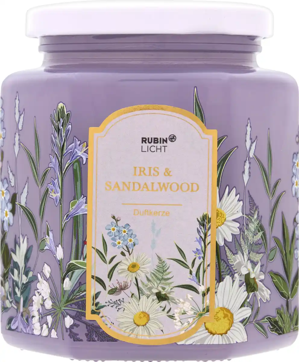 Bild 2 von RUBIN LICHT Schraubglas mit Blumenprint lila/orange