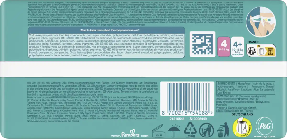 Bild 3 von Pampers Baby Dry Windeln Gr.4 Maxi 9-14kg Single Pack