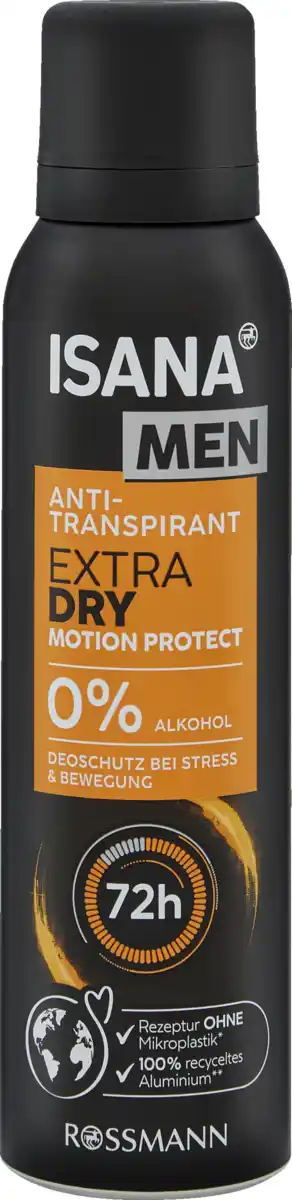 Bild 1 von ISANA MEN Anti-Transpirant Extra Dry Motion Protect, 150 ml