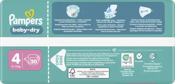 Bild 4 von Pampers Baby Dry Windeln Gr.4 Maxi 9-14kg Single Pack