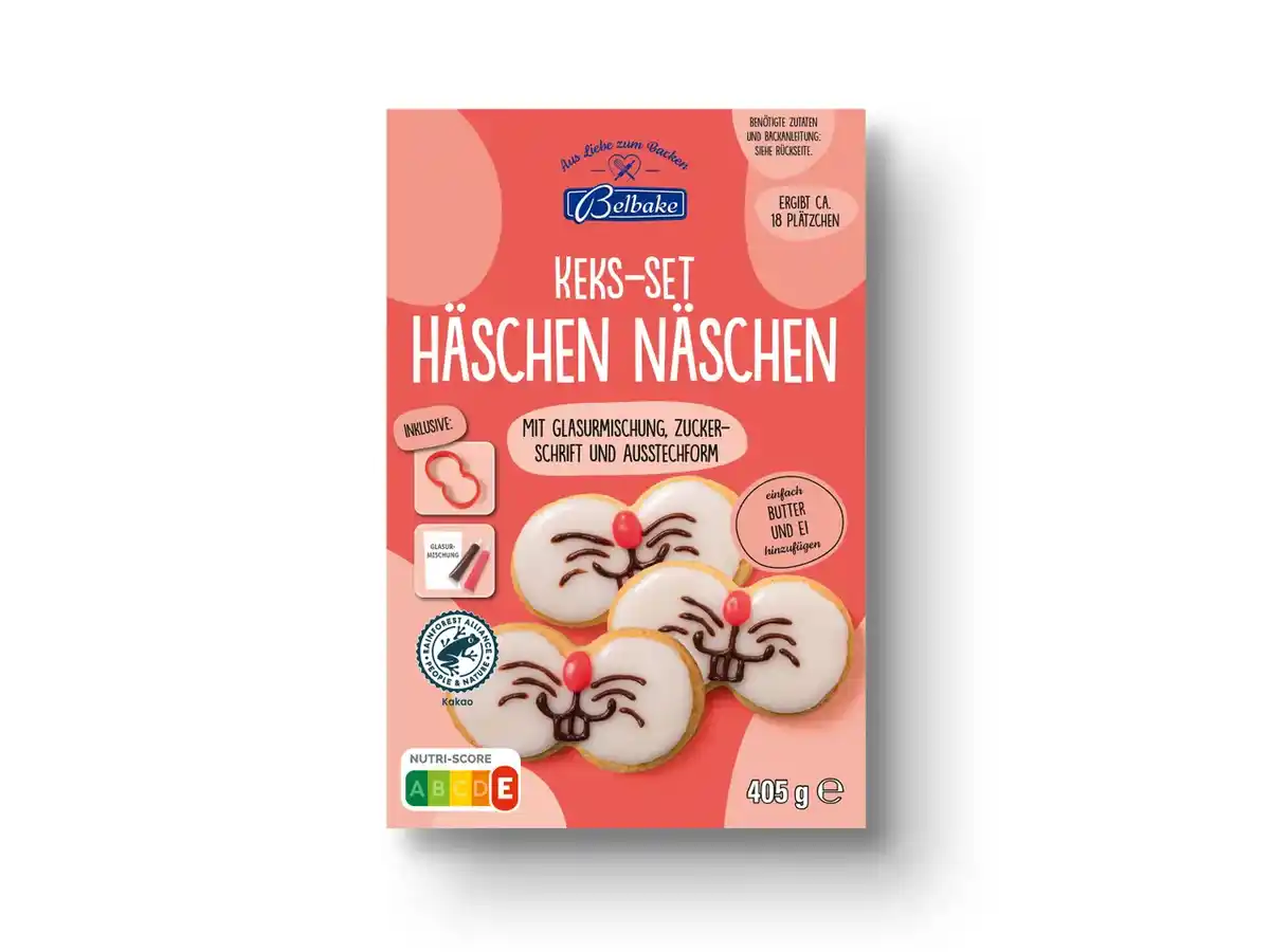 Bild 1 von Belbake Backmischung Keks-Set Häschen Näschen,  405 g