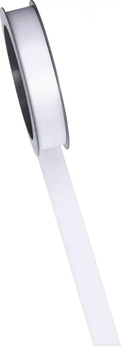 Bild 2 von DEKOWELT Geschenkband Doppelsatin weiß, 7 m