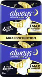 Always Ultimate Night Max Protection Binde mit Flügeln BigPack