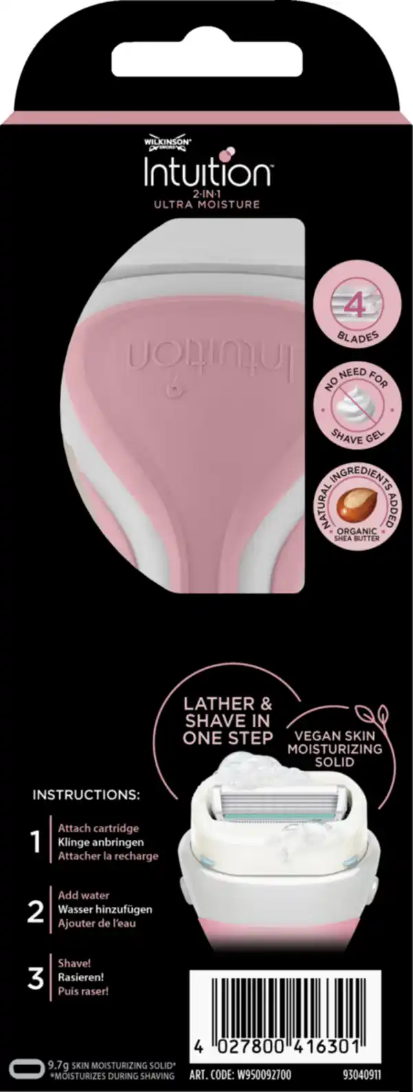 Bild 2 von Wilkinson Sword Intuition 2in1 Ultra Moisture Rasierapparat
