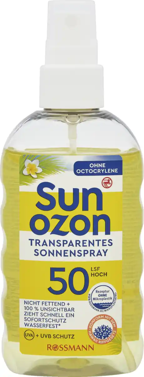 Bild 1 von sunozon Classic Transparentes Sonnenspray LSF 50, 200 ml