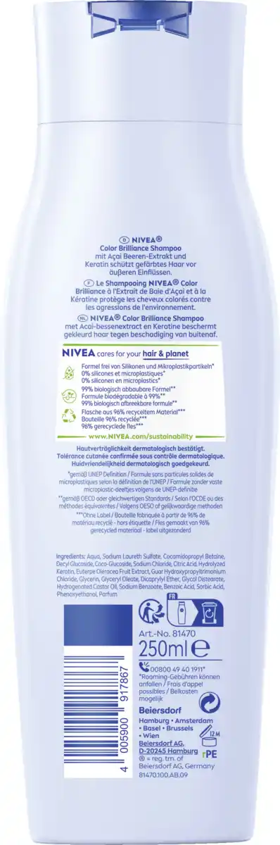 Bild 2 von NIVEA Color Brilliance Shampoo, 250 ml