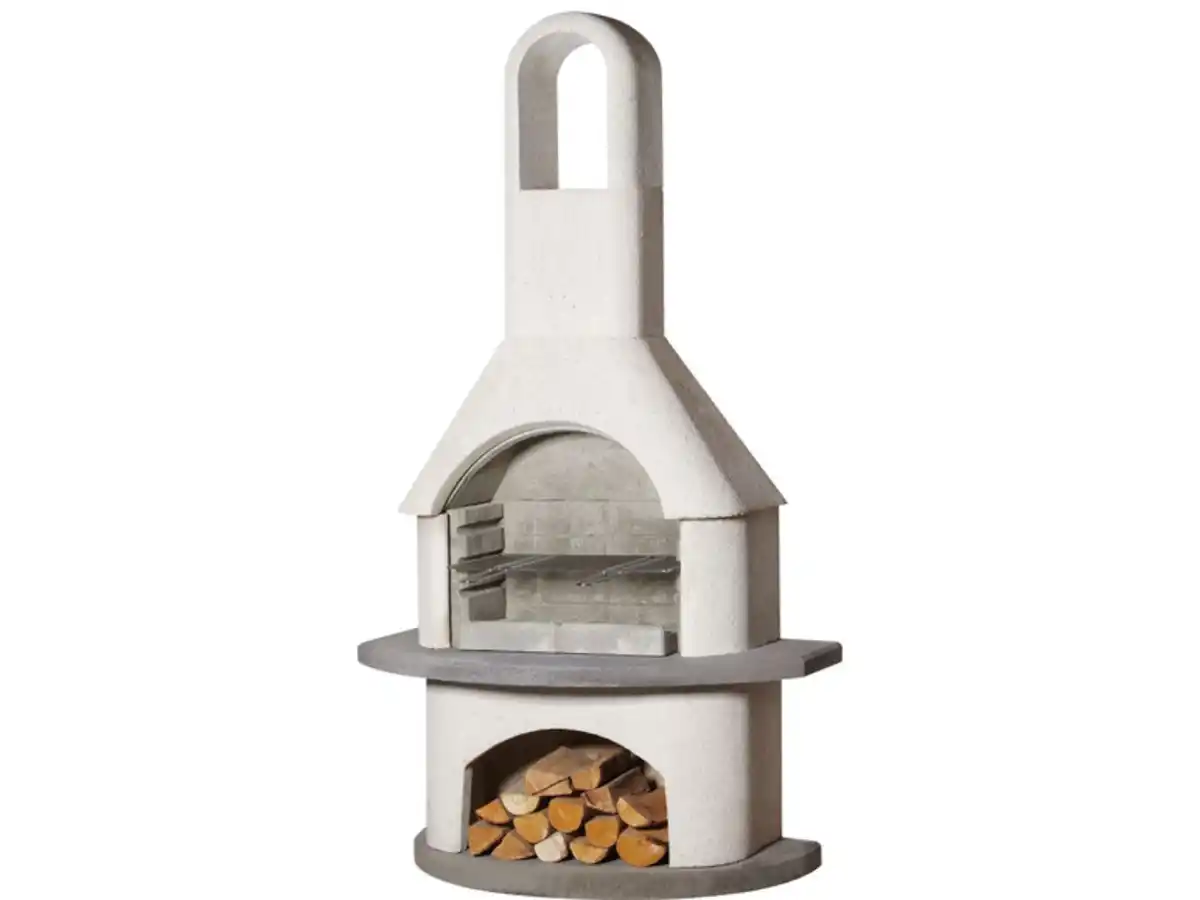 Bild 1 von buschbeck Grillkamin »Alicante«, Garten, 3-fach verstellbare Grillhöhe, Quarzstruktur