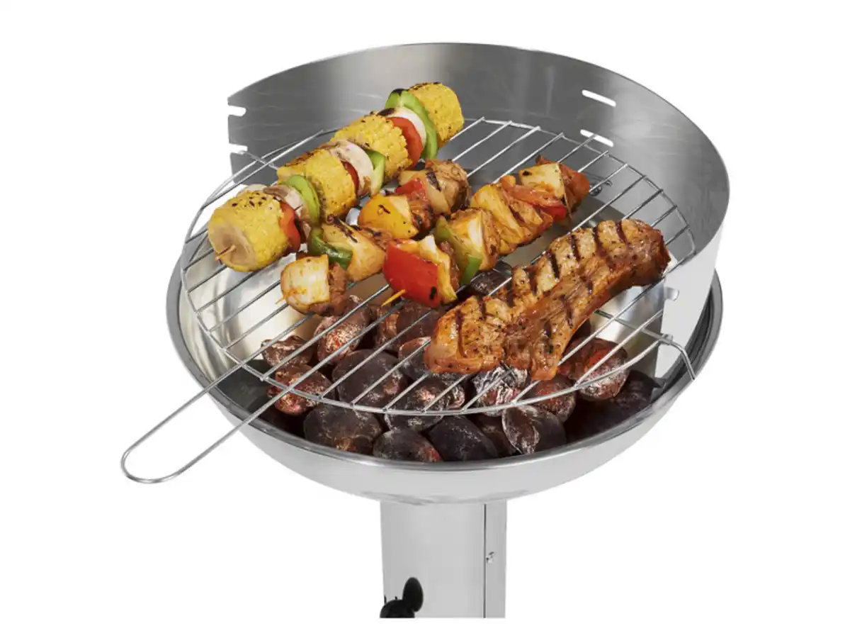 Bild 3 von GRILLMEISTER Holzkohle Säulengrill, Edelstahl