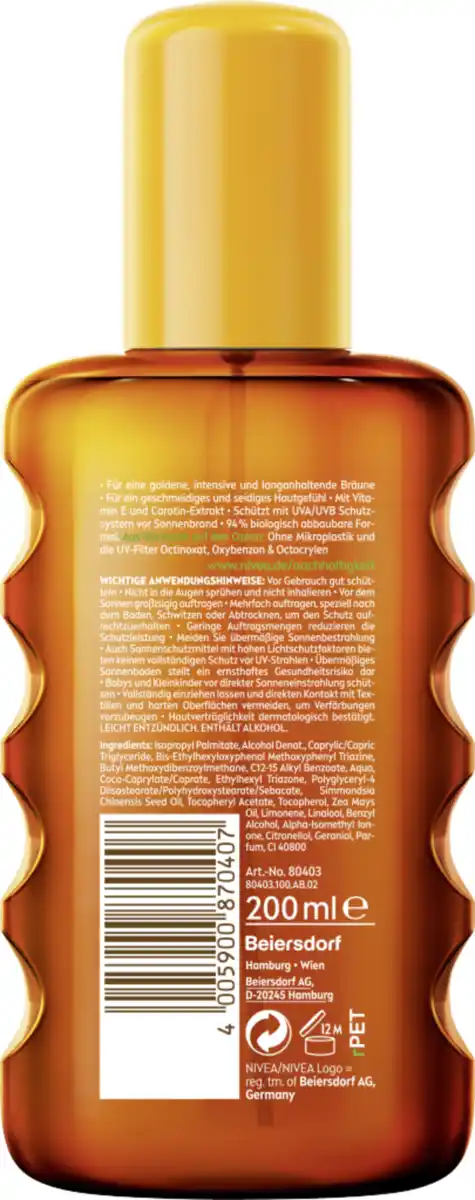 Bild 2 von NIVEA SUN Tropical Bronze Spray LSF 6, 200 ml