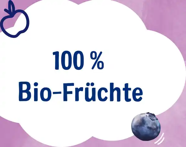 Bild 2 von Babydream Bio Apfel, Erdbeere & Heidelbeere, 100 g