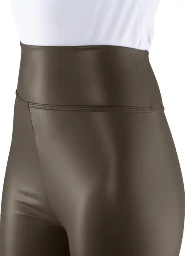Bild 2 von IDEENWELT Leggings mit Lederoptik braun L