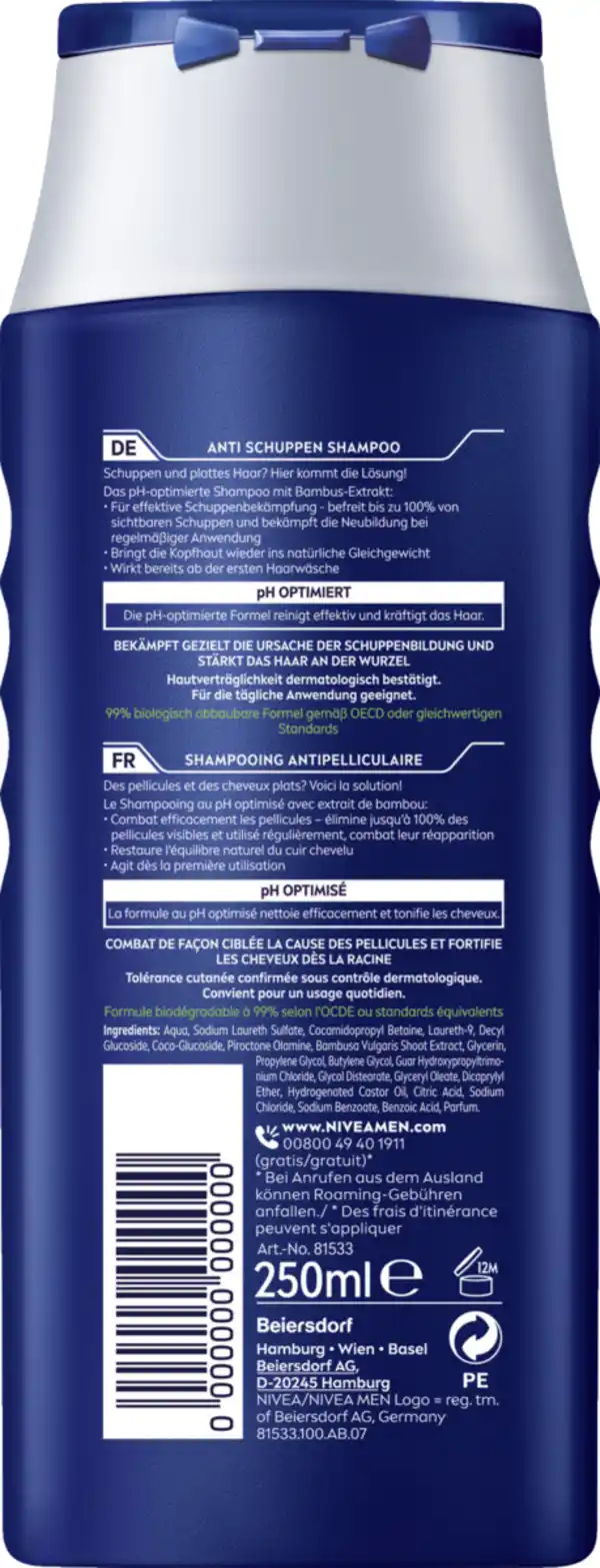 Bild 2 von NIVEA MEN Anti Schuppen Shampoo, 250 ml