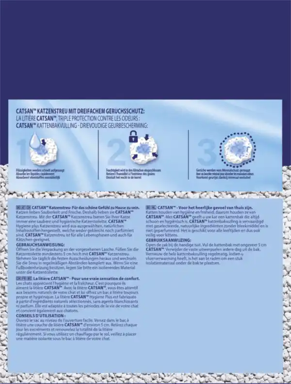 Bild 2 von Catsan Hygiene Plus Katzenstreu, 9 L