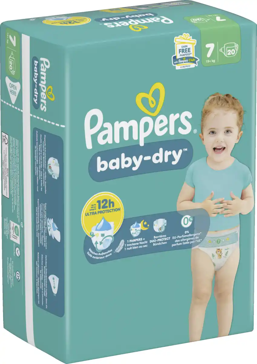 Bild 2 von Pampers Baby Dry Windeln Gr.7 Extra Large 15kg Single Pack