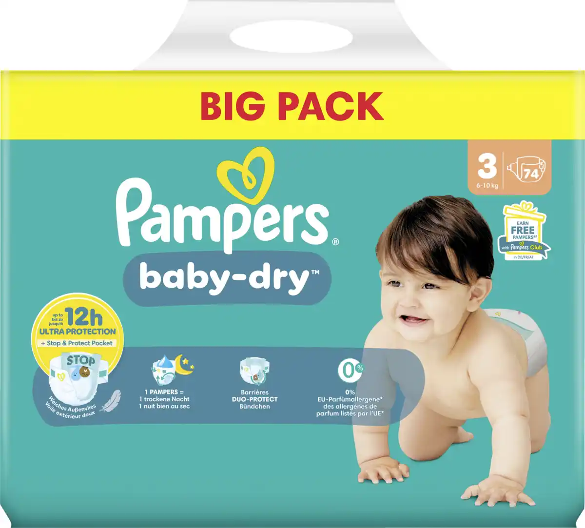 Bild 1 von Pampers Baby DRryWindeln Gr.3 Midi 6-10kg BigPack