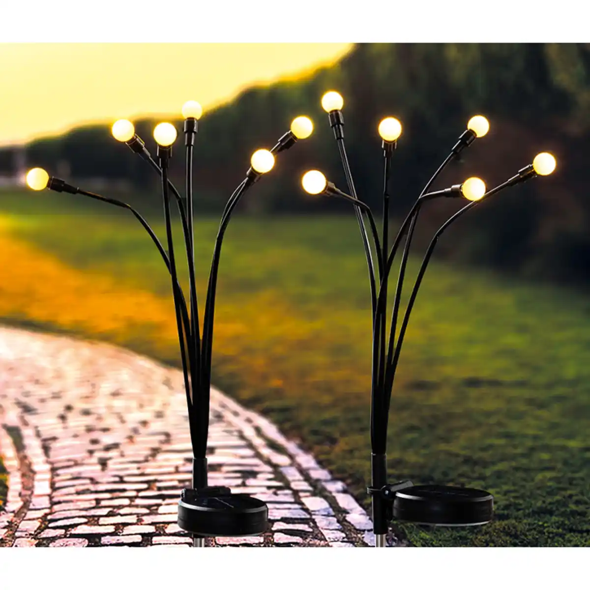 Bild 1 von I-Glow LED-Solar-Flexi-Gartenstecker 2er-Set