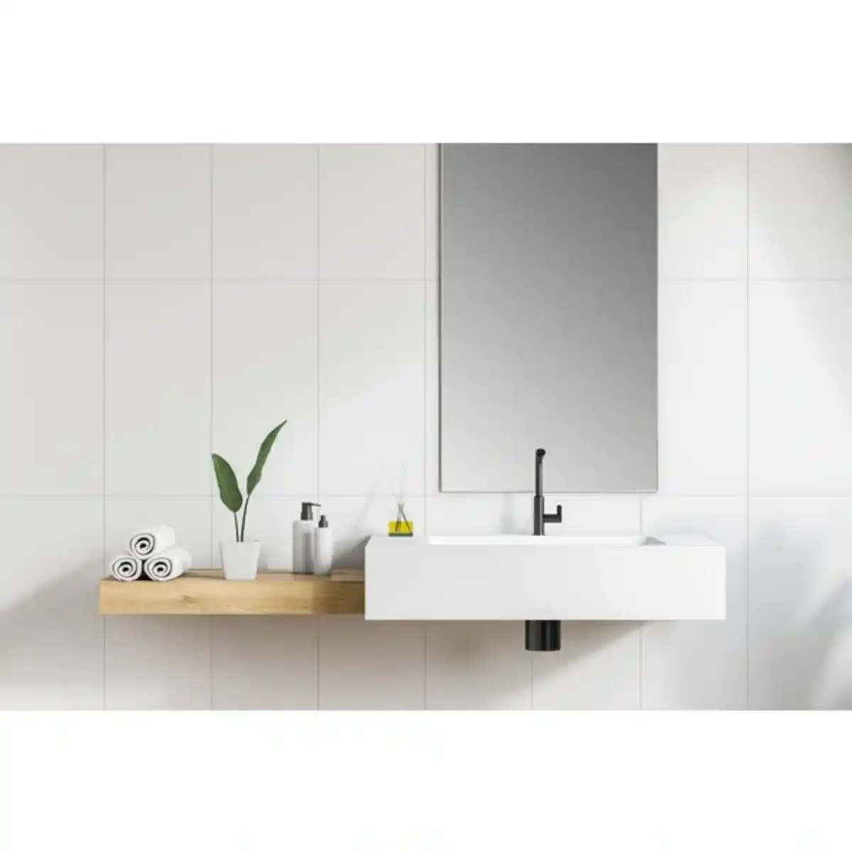 Bild 2 von Wandfliese »Pearl«, 9 Stück, ca. 60 x 30 cm, rektifiziert, matt, weiß