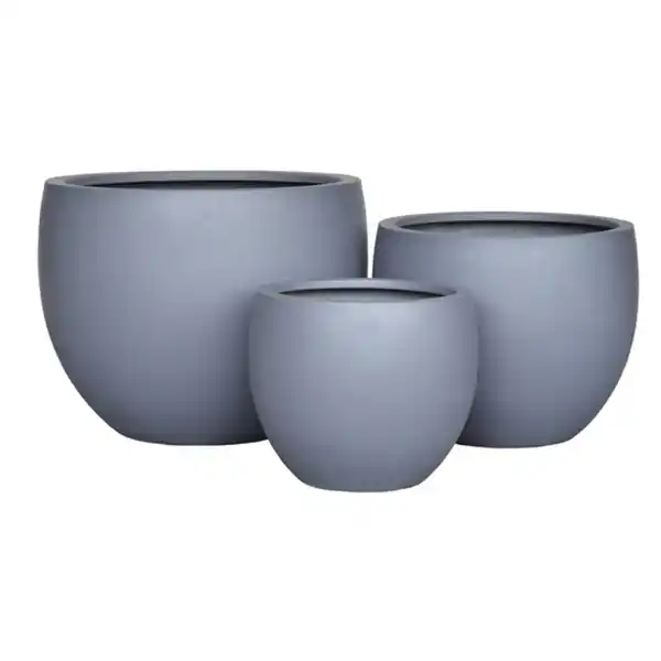 Bild 2 von Pflanzgefäß »Rivo«, dunkelgrau, rund, BxHxL: 34 x 29 x 34 cm