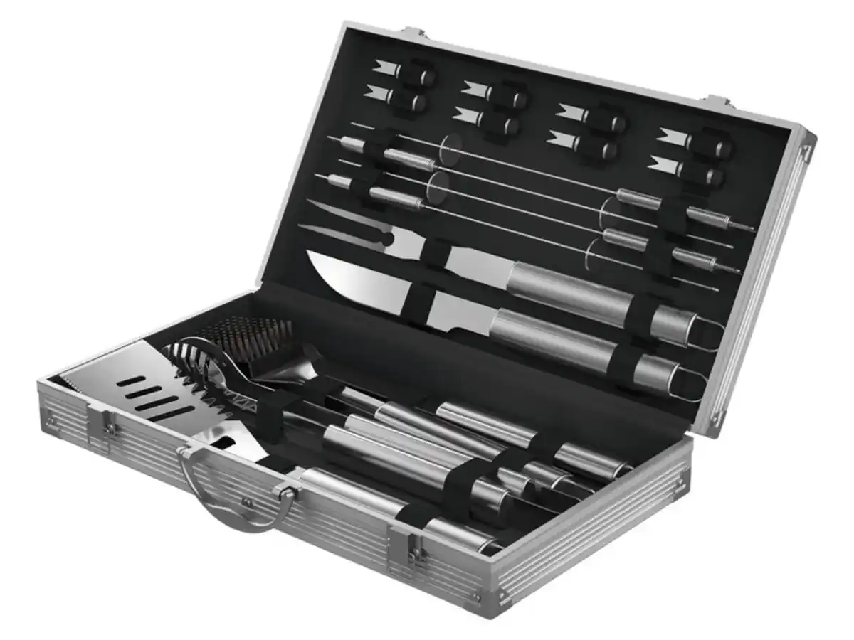 Bild 1 von GRILLMEISTER Grillbesteck, im Alurahmenkoffer, 18-teilig