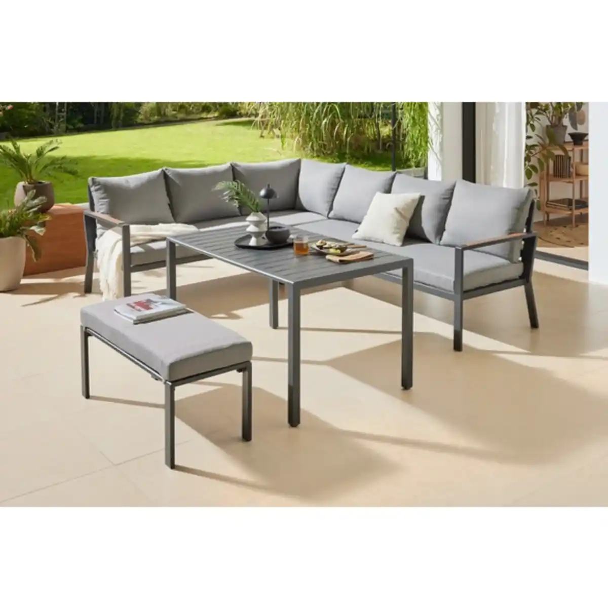 Bild 2 von Loungemöbel-Gruppe »Mare«, BxH: 200 x 185 cm,grau