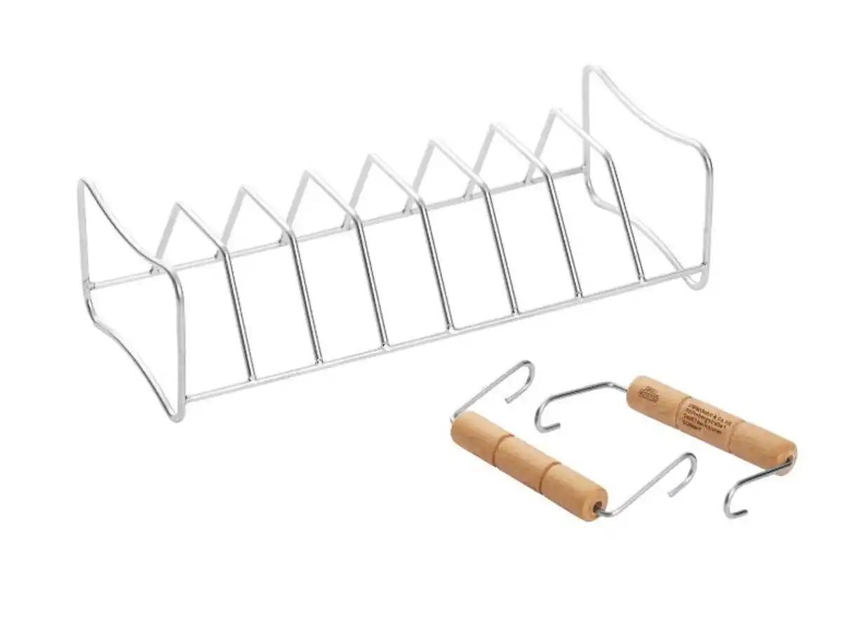 Bild 4 von GRILLMEISTER Hähnchengriller / Spareribs- und Bratenhalter / Burger-Former / Marinaden-Set / Burger-Glocke