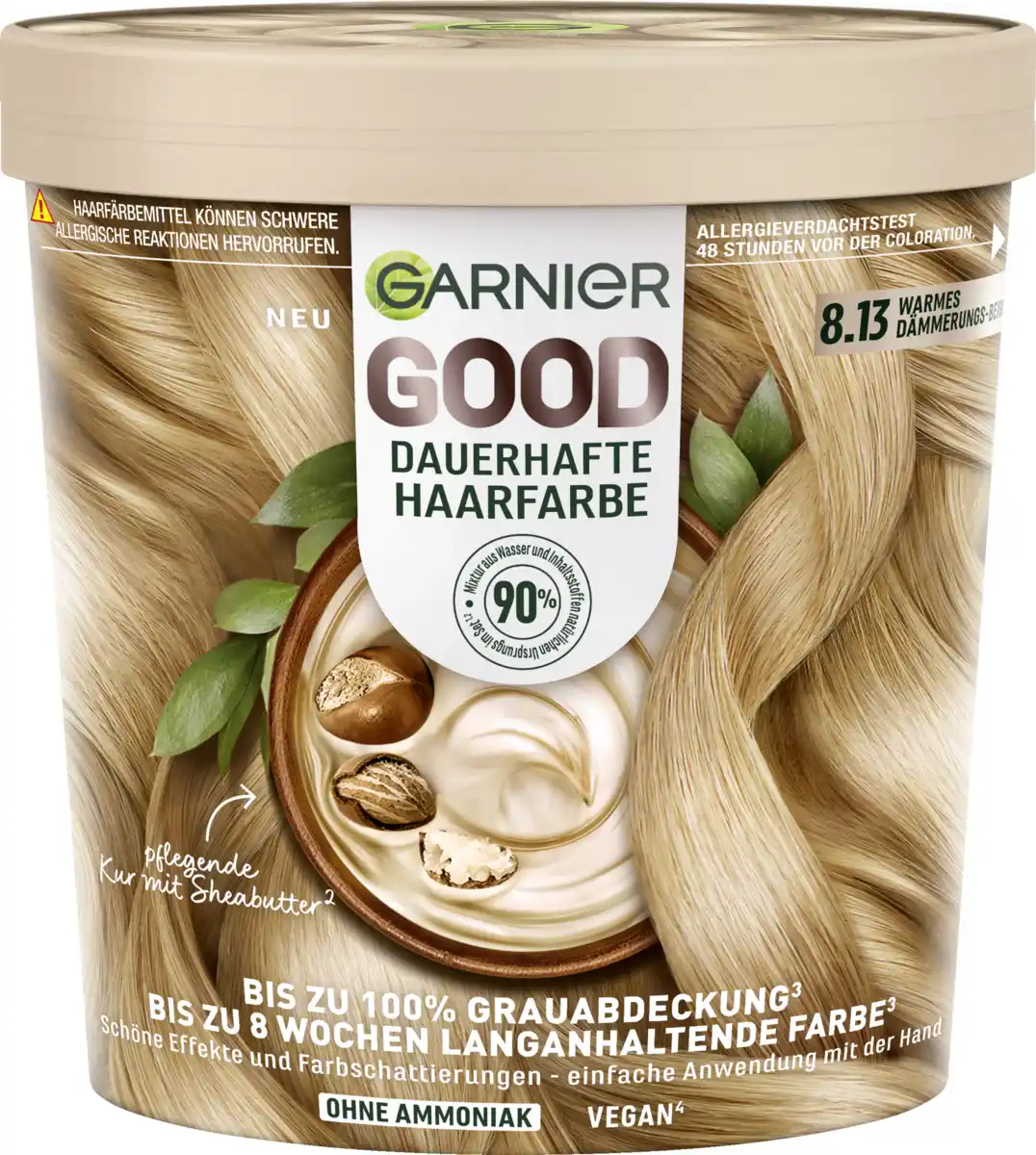 Bild 1 von Garnier GOOD Dauerhafte Haarfarbe 8.13 Warmes Dämmerungs-Beige