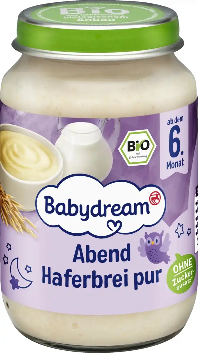 Bild 1 von Babydream Bio Abend Haferbrei pur, 190 g