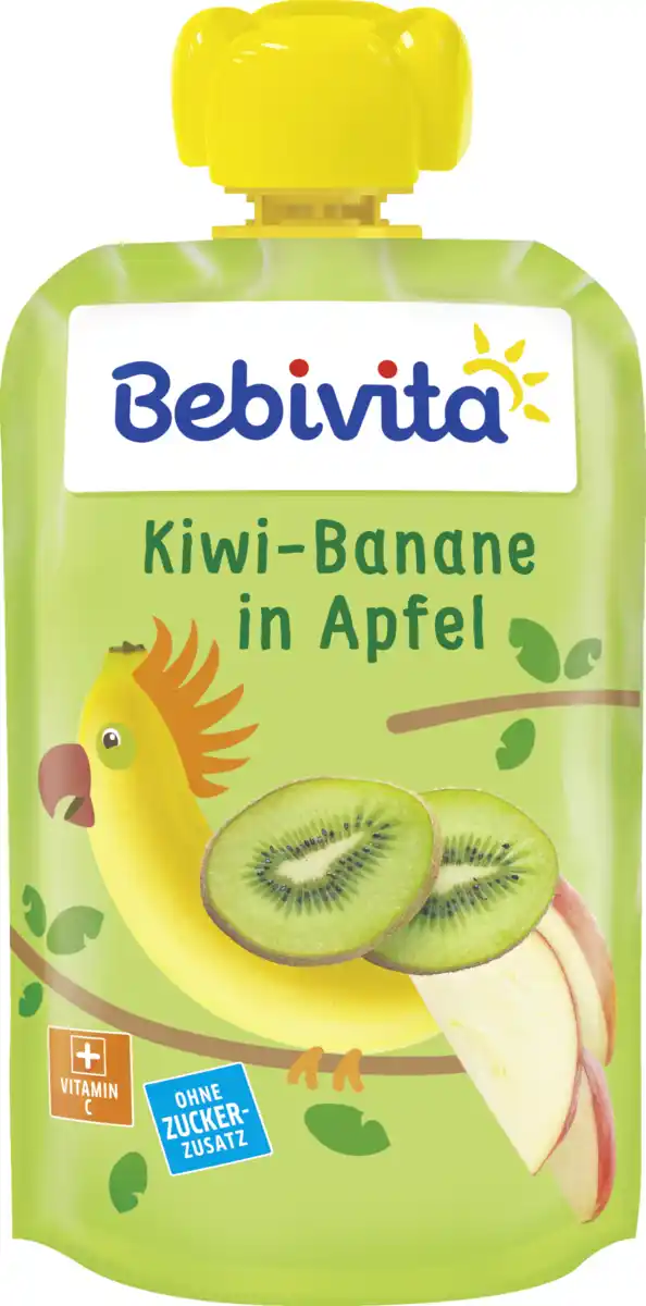 Bild 1 von Bebivita Quetschbeutel Kiwi-Banane in Apfel, 120 g