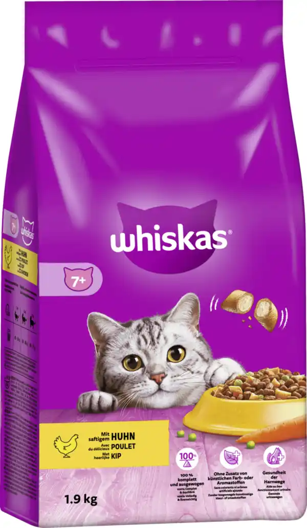 Bild 2 von Whiskas 7+ mit Huhn Trockenfutter, 1.900 g