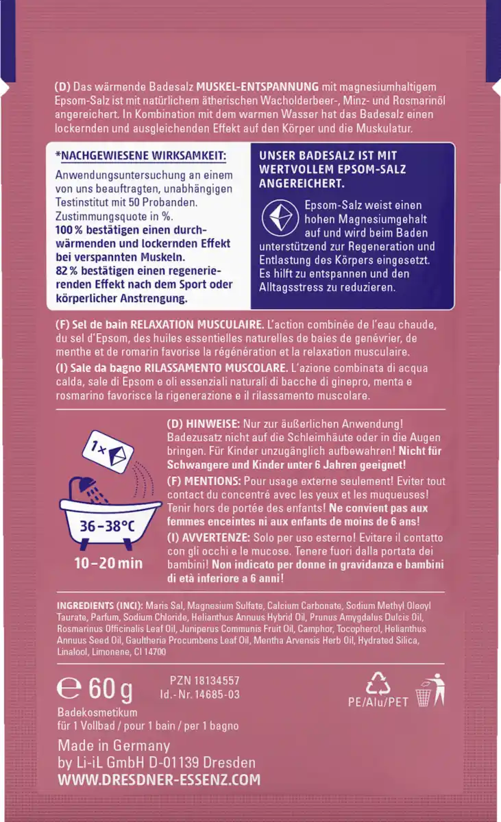 Bild 2 von Dresdner Essenz Badesalz Muskel-Entspannung, 60 g