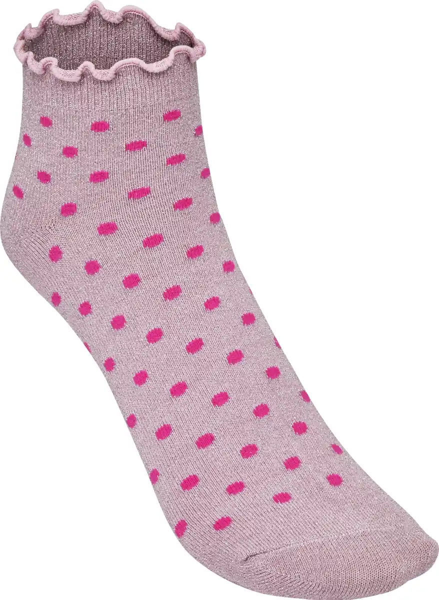 Bild 1 von IDEENWELT Glitzersöckchen mit Punkten rosa/pink 39/42