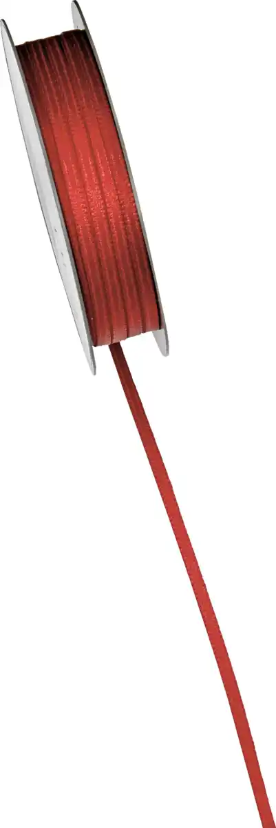 Bild 2 von DEKOWELT Geschenkband Doppelsatin rot, 10 m