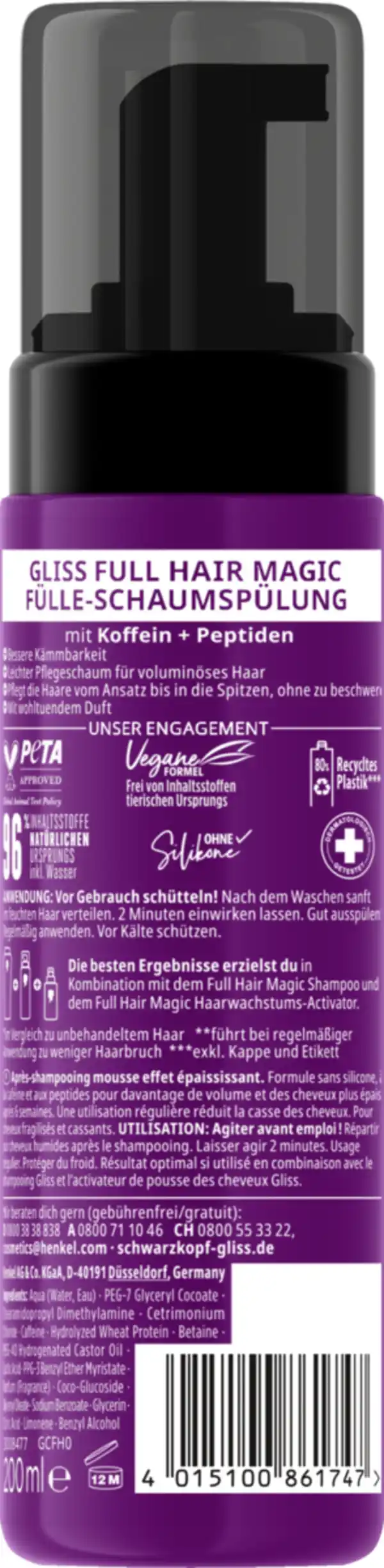 Bild 2 von Gliss Full Hair Magic Fülle-Schaumspülung, 200 ml