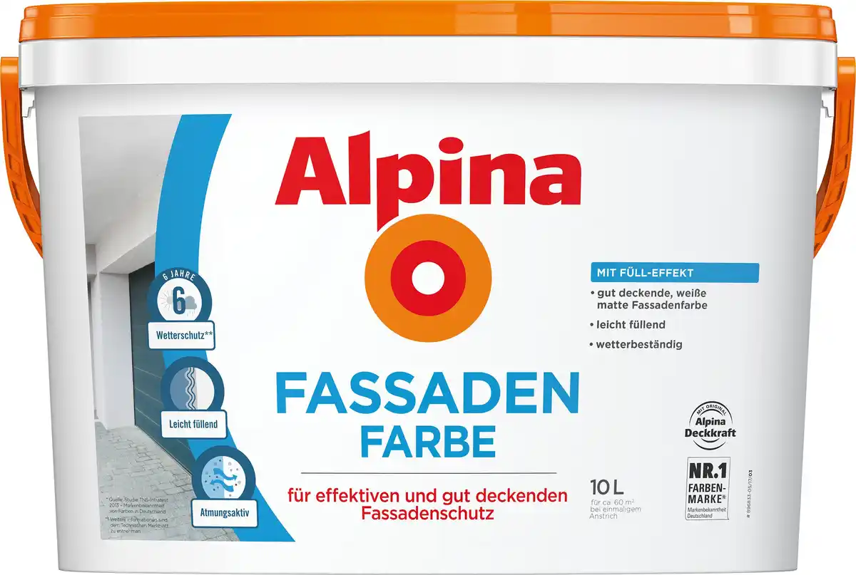 Bild 1 von Alpina Fassadenfarbe 10 L weiß matt