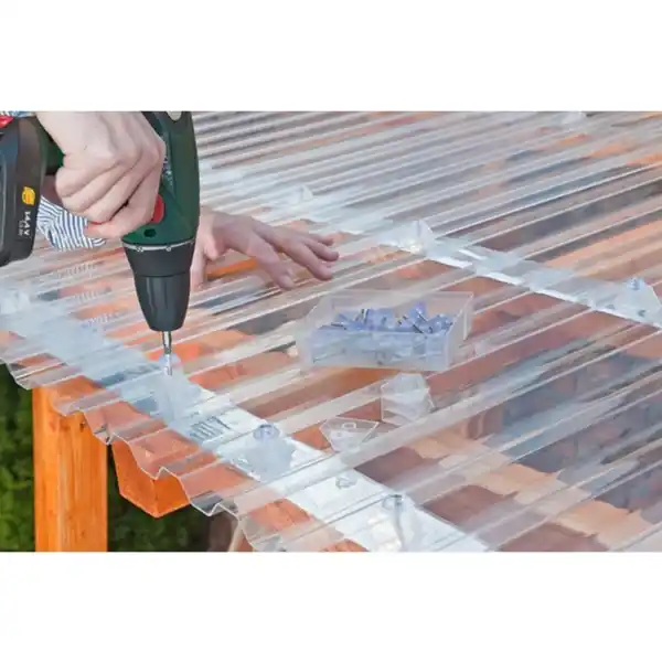 Bild 2 von GUTTA Dachplatte »Trapez 70/18«, LxBxS: 2000 x 1090 x 0,8 mm, Polycarbonat, klar