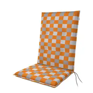 DOPPLER Sitzauflage »Living«, BxLxS: 48 x 110 x 6 cm, aus 55 % Polyester, 45 % Baumwolle, orange/weiß/grau