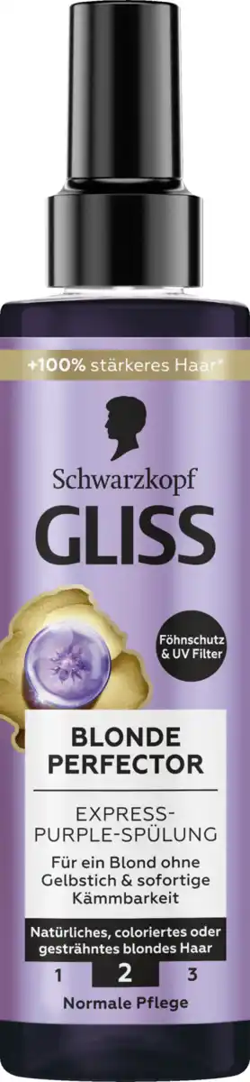 Bild 1 von Gliss Blond Perfector Express-Purple-Spülung, 200 ml