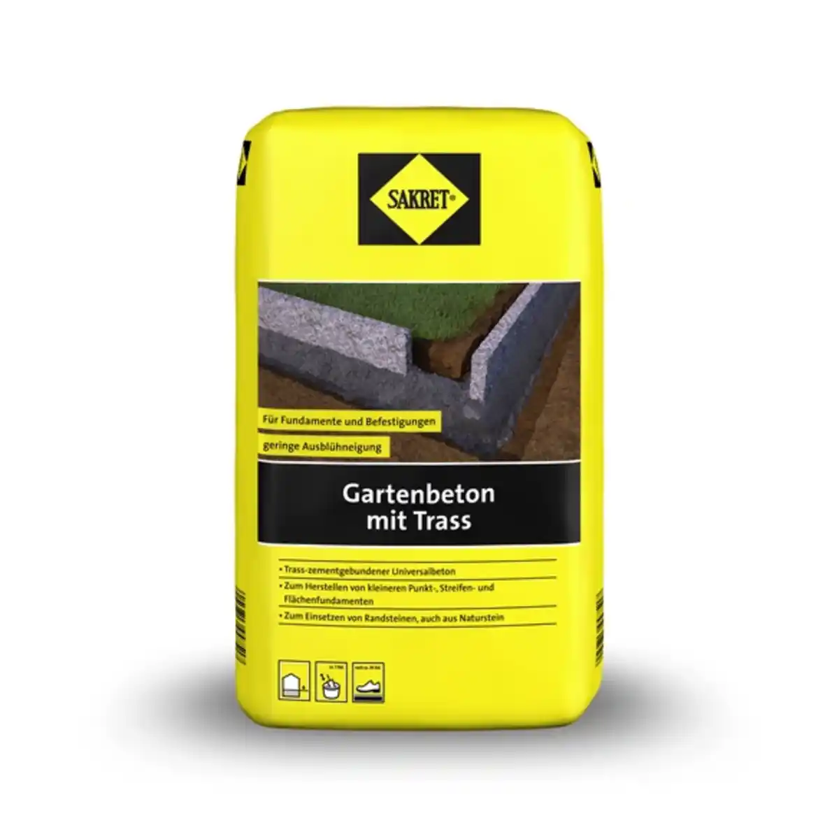 Bild 1 von SAKRET Gartenbeton mit Trass grau 30 kg