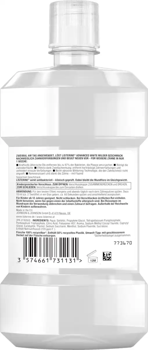 Bild 4 von Listerine Mundspülung Advanced White, 500 ml