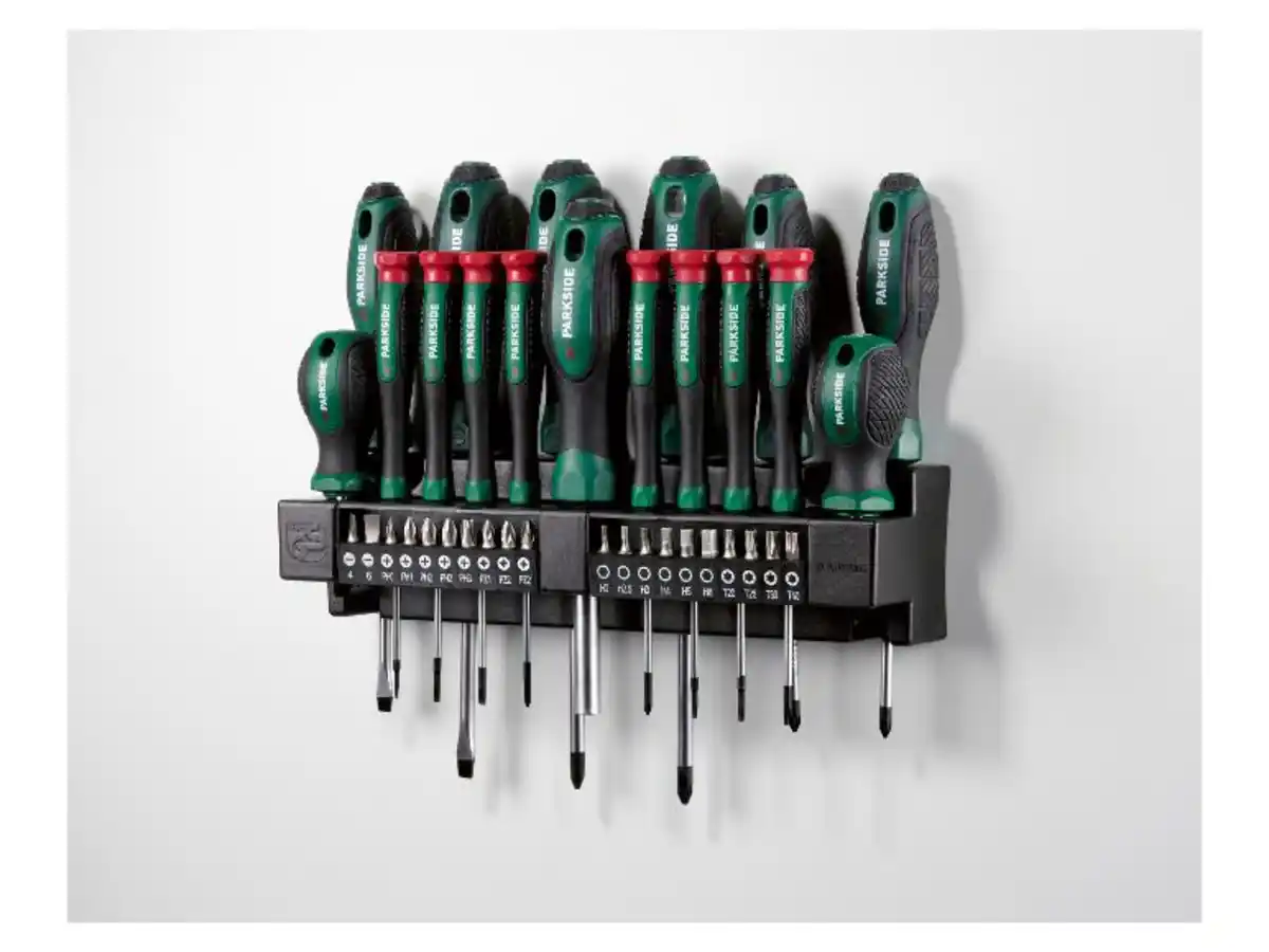 Bild 3 von PARKSIDE® Bit- und Schraubendrehersatz mit Wandhalterung, 37-teilig